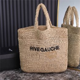 DDesigner Luxury bags RIVE GAUCHE Imitation grass crochet soft tote bag Noe Rive Gauche Logo fashion ladies handbags purse 1846