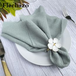 Table Napkin 10pcs Cloth Napkins Linen Wedding Decoration Kitchen Home Dining Table Decor Cotton Country Fabric Gauze PARTI DECOR WED Custom 230517