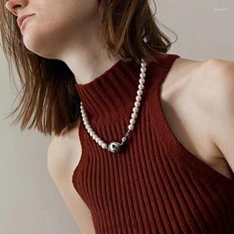 Chains Pearl Ball Sphere Beaded Necklace For Women Jewellery Minimalist Simple Elegant High Quality