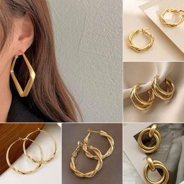 Hoop Earrings Bugalaty Stylish Silver-Plated Stud Earring Steel Rhinestones Hoops For Women Girls Female Ear-drops Dangle Jewellery
