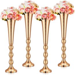 decoration 60cm tall flower stand crystal Centrepiece for wedding clear floral vase candle holder stand marriage display 960111