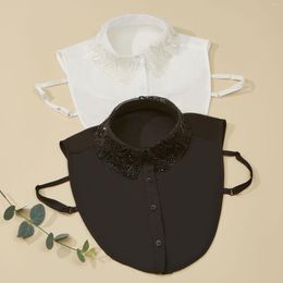 Bow Ties Handmade Laple Fake Collar Female Shirt Vintage Blouse Tops Detachable For Women Removable Neck False