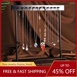 Jewellery Pouches Vintage Hanger Necklace Earring Durable Wood Rack Display Stand Holder Lightweight Storage Organisation