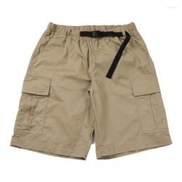 Men's Shorts Summer Japanese Rest Fashion 2023 Cityboy Work Men's Adjustable Waist Loose Straight Pocket Casual Capris