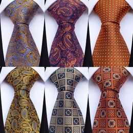 Bow Ties 8CM Tie Men's Vintage Brown Fashion Suit Accessories Wedding Gravatas Formal Business Neckties Gifts For Men