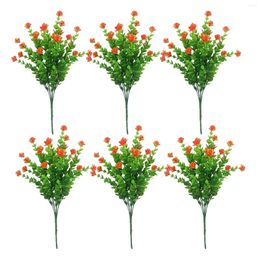 Decorative Flowers Red Eucalyptus Home Decor DIY Gift Artificial Flower Reusable Simulation Table Centrepiece Indoor Outdoor UV Resistant
