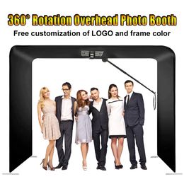 Overhead 360 Photo Booth Rotating Automatic Machine For Events Partys Wedding Scene Spin Selfie 360 Video Booth For 7-10 Peoples