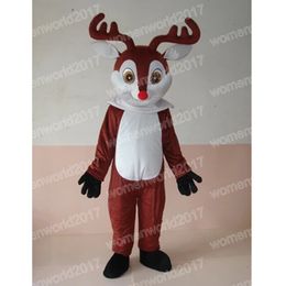 Halloween Cute Deer Mascot Costume Simulation Cartoon Character Outfit Suit Carnival Adults Birthday Party Fancy Outfit for Men Women