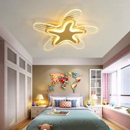 Chandeliers Pendant Lights LED Nordic Pentagram Chandelier Modern Iron Acrylic For Bedroom Living Room Indoor Lighting Luminaire AC90-260V