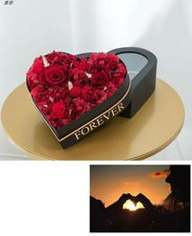 Gift Wrap Heart-shape Include Drawer Flowrist Packing Flowers Box Weddiing Favous Paper Valentine's Day