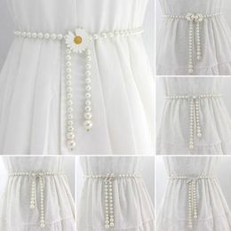 Belts Women Decorative Jewellery Party Luxury Design Elegant Pearl Belt Trouser Dress Thin Chain Waistband Waist Strap