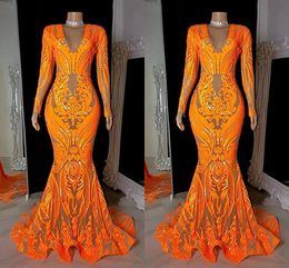 Luxury Dubai Arabic Mermaid Evening Dresses V Neck Lace Appique Long Sleeves Formal Evening Party Dress Prom Birthday Pageant Celebrity Special Occasion Gowns