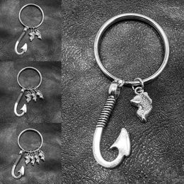 Keychains Father's Day Dad Fishing Hook Mom Mother's Gift Family Member Key Chain