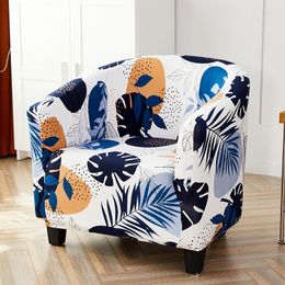Chair Covers Geometric Club Armchair Cover Stretch Spandex Tub Slipcover Elastic Single Couch For Home Bar Counter Living Room