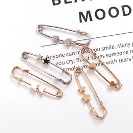 New Simple Trendy Popular Rhinestone Decoration Buckle Lapel Pin Brooches Women Cardigan Coat Sweater Costume Safety Pin Jewellery