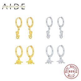 Hoop Earrings & Huggie AIDE Punk Animal For Women Fashion Crocodile/Dinosaur Piercing Earings Fine Jewelry Pendientes Plata 925