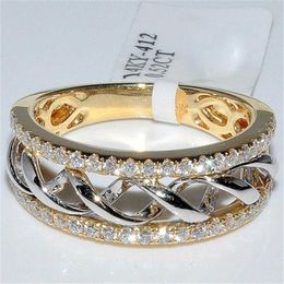 Band Rings 14K Gold FL 2 Carats Diamond Ring for Women Fine Anillos De Bizuteria Gemstone 14K Gold Diamond Dainty Cirle Jewellery Ring Box J230517