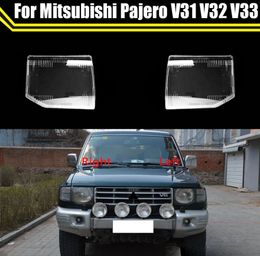 For Mitsubishi Pajero V31 V32 V33 Car Front Protection Case Shell Transparent Headlight Housing Lens Glass Cover Lampshade Caps