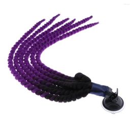 Motorcycle Helmets Helmet Decorate Braids/Ponytail Purple Gradient Hair W/ Suction Cup