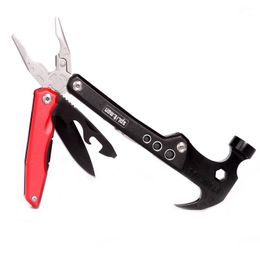 Hammer Multi Tool Knife Plier Claw Hammer Folding Tools Pliers Outdoor Survival EDC Tools Nail Puller Screwdriver Bits Wire Cutter