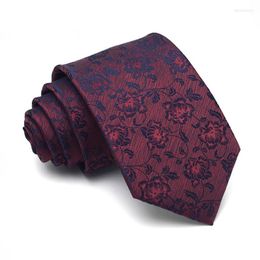 Bow Ties Gentleman 2023 Desigher Brand High Quality Fashion Casual 7CM Neck Tie For Men Business Suit Necktie Party Work Gift Box
