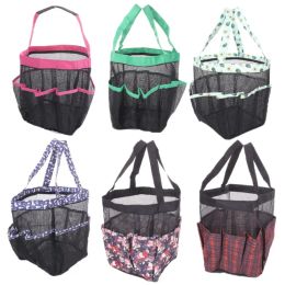 Swimming Beach Bags Bath Mesh Bag Travel Wash Gargle Storage Bags Dry Wet Multi-function 8 Pockets Portable Basket Printed Organizer S65