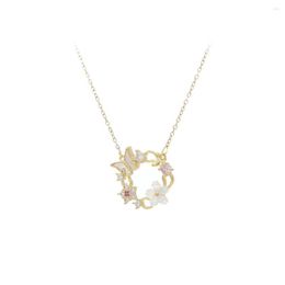 Pendant Necklaces Flower Animal Necklace Zircon Chains Fashion Neck Decor Adjustable Jewellery Dating Party Gift Jewelries