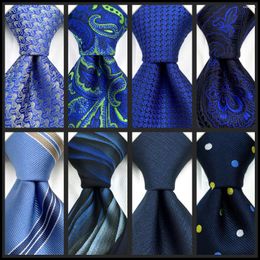 Bow Ties Blue Luxury For Men Paisley Business Neckties Wedding Suit Formal Dress School Accessories Drop