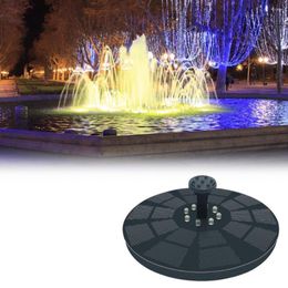 Garden Decorations 1 Set Water Fountain Solar Powered LED Lights Plastic Bird Bath Pump Decor