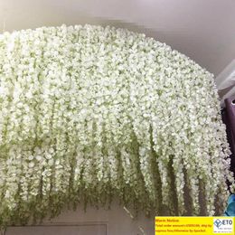 20 Colours Elegant Artificial Flower Wisteria Flowers Vine 34CM Home Garden Wall Hanging DIY Rattan Centrepiece Xmas Party