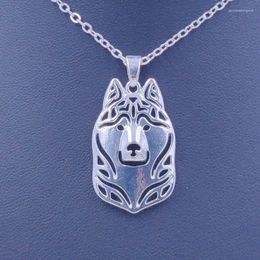 Pendant Necklaces Husky Necklace Dog Animal Gold Silver Plated Jewellery For Women Male Female Girls Ladies Kids Boys Friendship N008