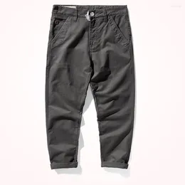 Men's Pants Autumn Amekaji Overalls Men 's Cotton Thickened Casual American Retro Distressed Straight