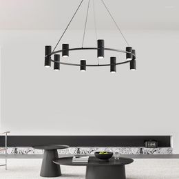 Chandeliers Italian Minimalist All Copper Dining Bar Chandelier Modern Creative Nordic Study Restaurant Decoration