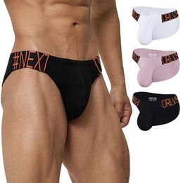 Underpants Men's Exotic Shorts Underwear Mens High Fork Briefs Sexy Low Waist Independent Pouch Bag Cotton Breathable