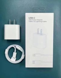 OEM Quality 20W PD US EU UK Charger+1m cable With retailed box for iphone apple 12 13 14 15 Pro XS Max XR 8 Fast Charging USB Type C Wall Adapter Qucik