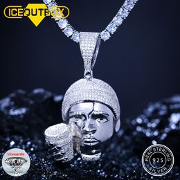 Pendant Necklaces Baru Kepala Liontin Kalung dengan Cangkir Uniseks 925 Perak Murni Menghibur Mode Pria Kepribadian Hip Hop Hadiah Perhiasan 230517