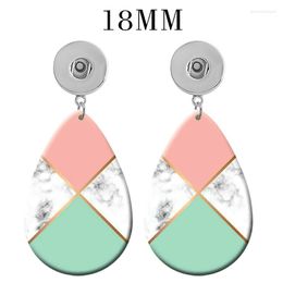 Dangle Earrings MOM Girls Sunflower 12mm 18mm Snap Button Drop Acrylic Eardrop Ear Stud DIY Jewellery V1590