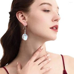 Stud Earrings Fun Oval Quartz Crystal Bohemian Opal Earring Tears Drop Style Fashion