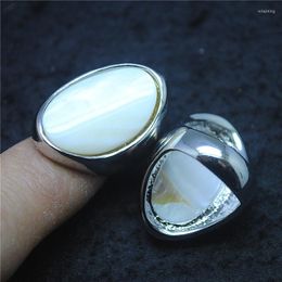 Dangle Earrings 1PC Women's Rings White Shell Mother Of Pearl Arrivals Ring Size 17MM Diameters Hole Nature Material S