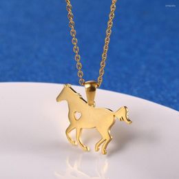Chains Stainless Steel Dainty Horse Jewelry For Girls Necklace Animal Women Gift Him With Chain