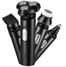 Double Litre Male Sucking Device Men'S Shaver Electric Three Blade Multi-Functional Beard Knife Usb Rechargeable Washable