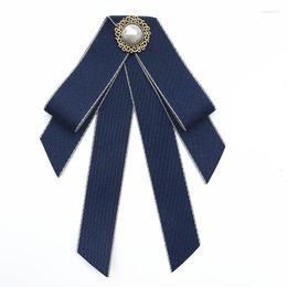 Bow Ties Retro British College Style Tie Fashion Men's Women's Shirt Collar Flower Accessories Handmade Pearl Crystal Bowtie