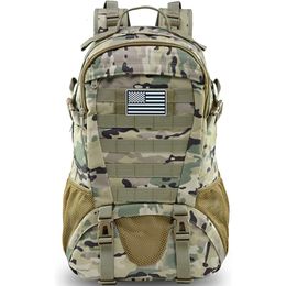 Backpacking Packs 35L Tactical Military Backpack Army Molle Assault Rucksack Outdoor Travel Hiking Rucksacks Camping Hunting Climbing Casual Bags 230516