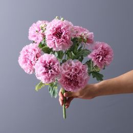 Decorative Flowers 10 heads bouquets of carnation artificial flowers Mother's Day carnation bouquet simulated flowers DF232