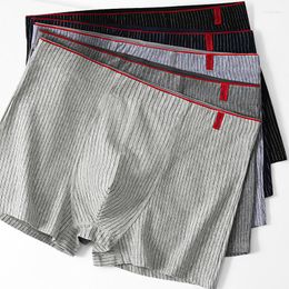 Underpants Men Striped Underwear Boxer Cotton Comfortable Soft Breathable Briefs Antibacterial Male Lingerie Panties