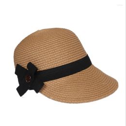 Berets Summer Equestrian Cap Wide Brim Flat Horseman Trilby Hat For Men Women