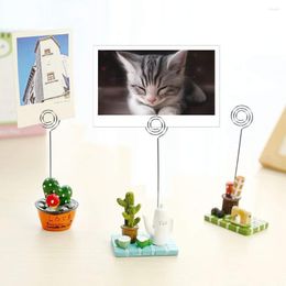 Metal Wires Business Card Holder Memo Po Picture Paper Note Clip Bracket Diy Craft Home Office Supplies Round