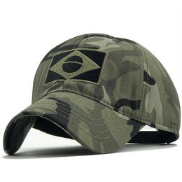 Ball Caps New Arrival Tactical Baseball Men Women Brazil Flag Embroidery Snapback Outdoor Sports Golf Visor Casual Cotton Dad Hat EP0113 AA220517