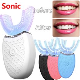 Toothbrush Adult Sonic Electric U Shaped 360 Degrees Automatic Ultrasonic Tooth Brush USB Charging Teeth Whitening es 230517