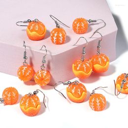 Dangle Earrings 1 Pair Cute Orange For Women Simple Design Sweet Funny Fruit Peeled Oranged Drop Earring Party Jewellery Wholesale